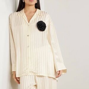 Sleeper The Rose Satin Pajama Top Size Small